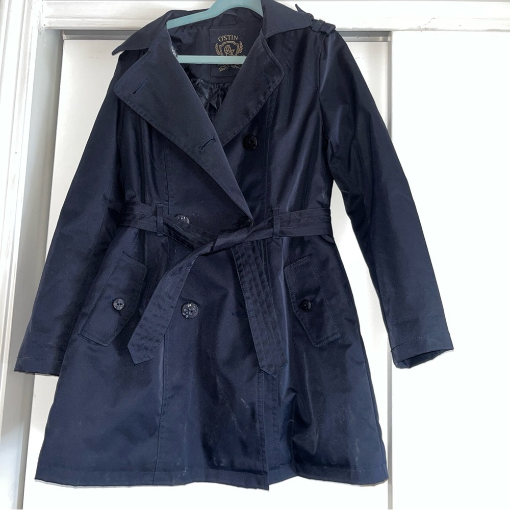 Ost Kids Navy Blue Trench Coat